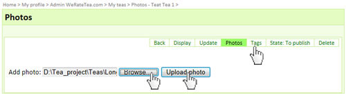 Add tea photos on WeRateTea.com 